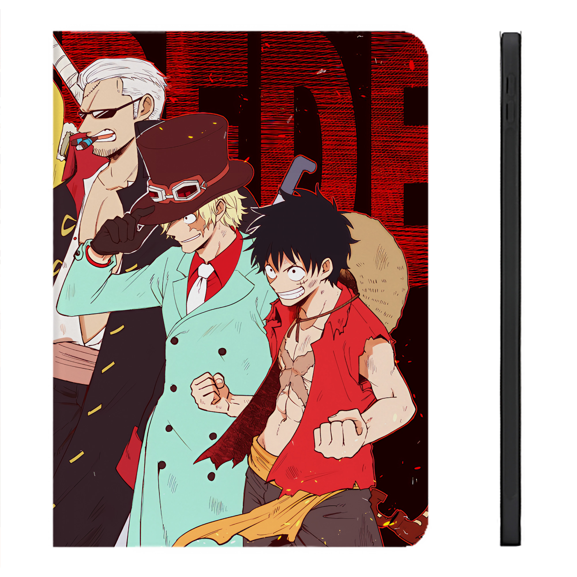 （画像用） ワンピース ONE PIECE IPadケース ペンホルダー付き ブックスタイルデザイン